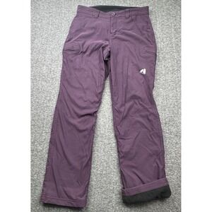 Eddie Bauer First Ascent Pants Fleece Lined Womens Sz 10 Purple Gorpcore Hiking
